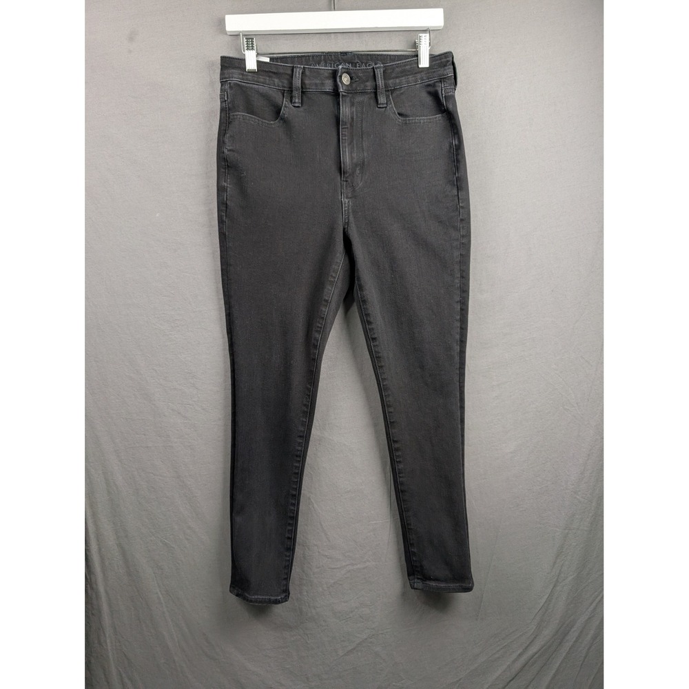 American Eagle Next Level Stretch Skinny Jeans Black 10 Short